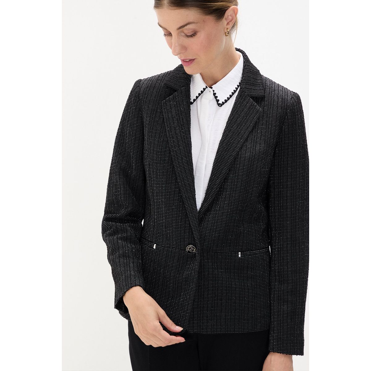 MA GRIFFE - Blazer Negro Mujer Magriffe