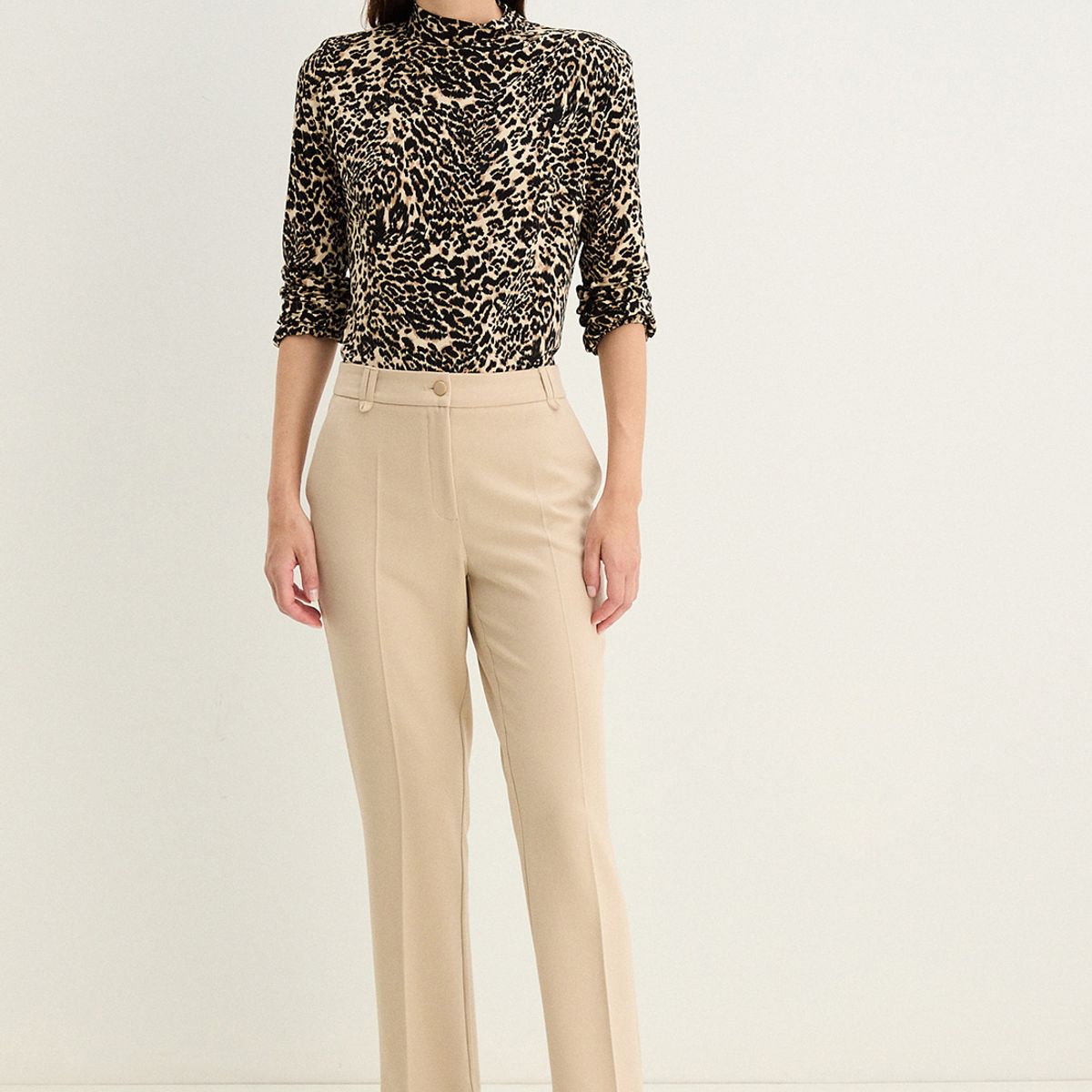 MA GRIFFE - Pantalon Beige Mujer Magriffe