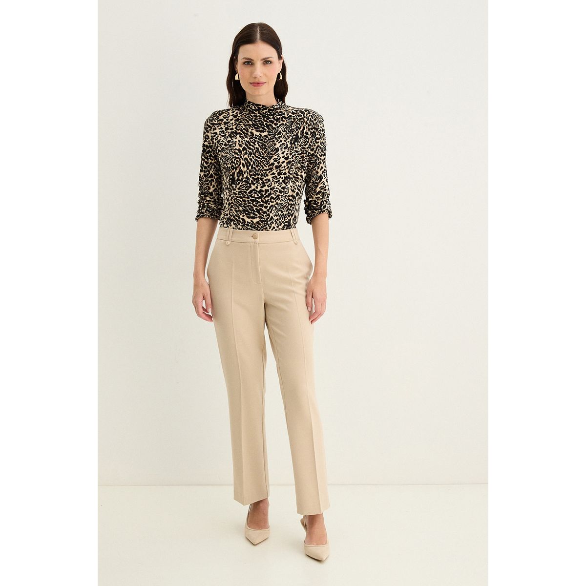 MA GRIFFE - Pantalon Beige Mujer Magriffe