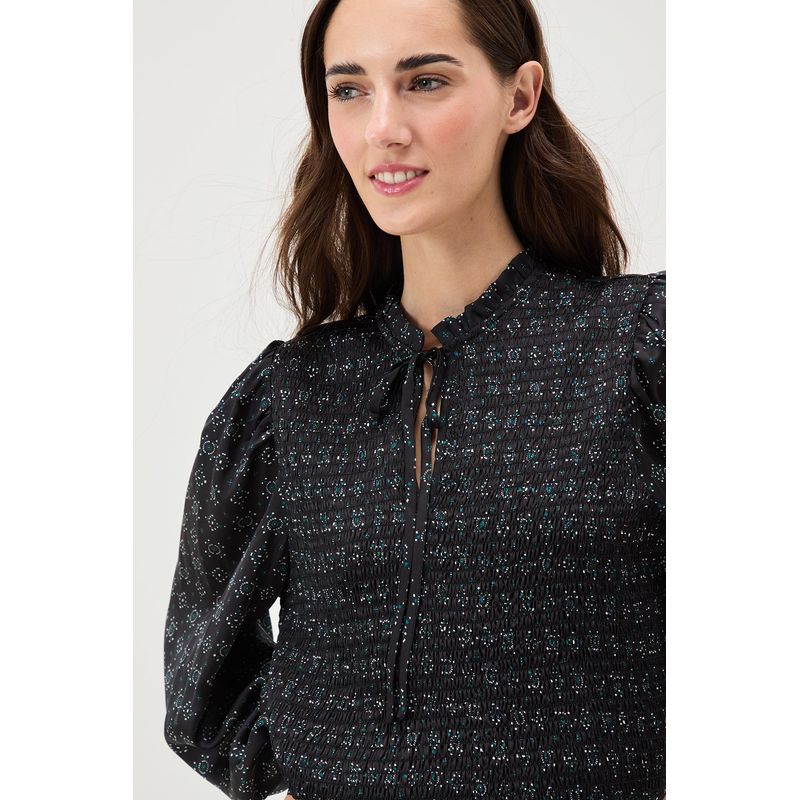 IO - Blusa Manga Larga Azul Marino Mujer Io