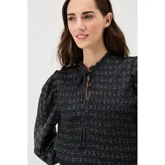 IO - Blusa Manga Larga Azul Marino Mujer