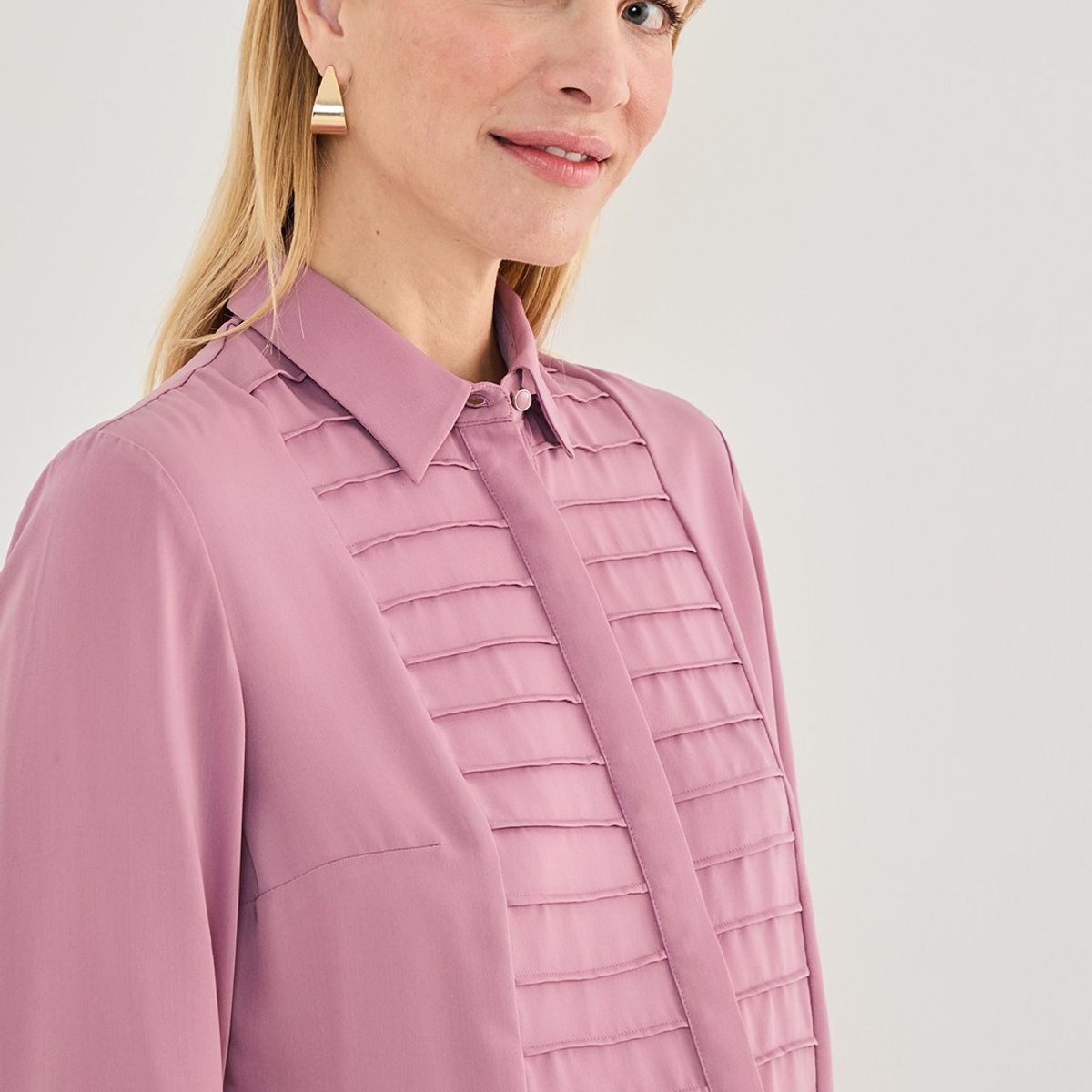 MA GRIFFE - Blusa Manga Larga Rosado Mujer Magriffe