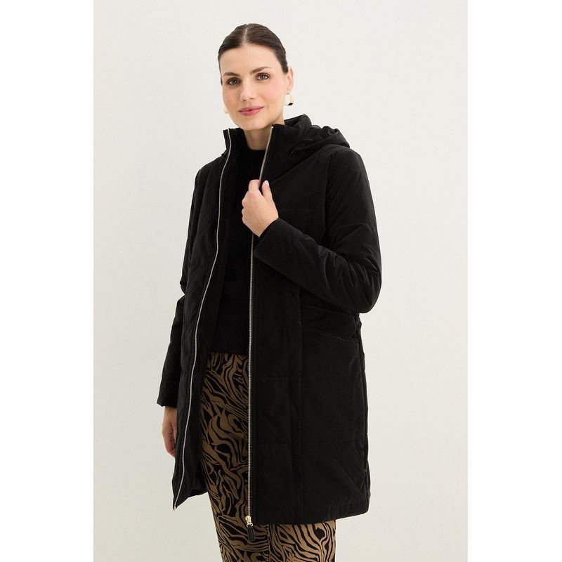 MA GRIFFE - Parka Negro Mujer Magriffe