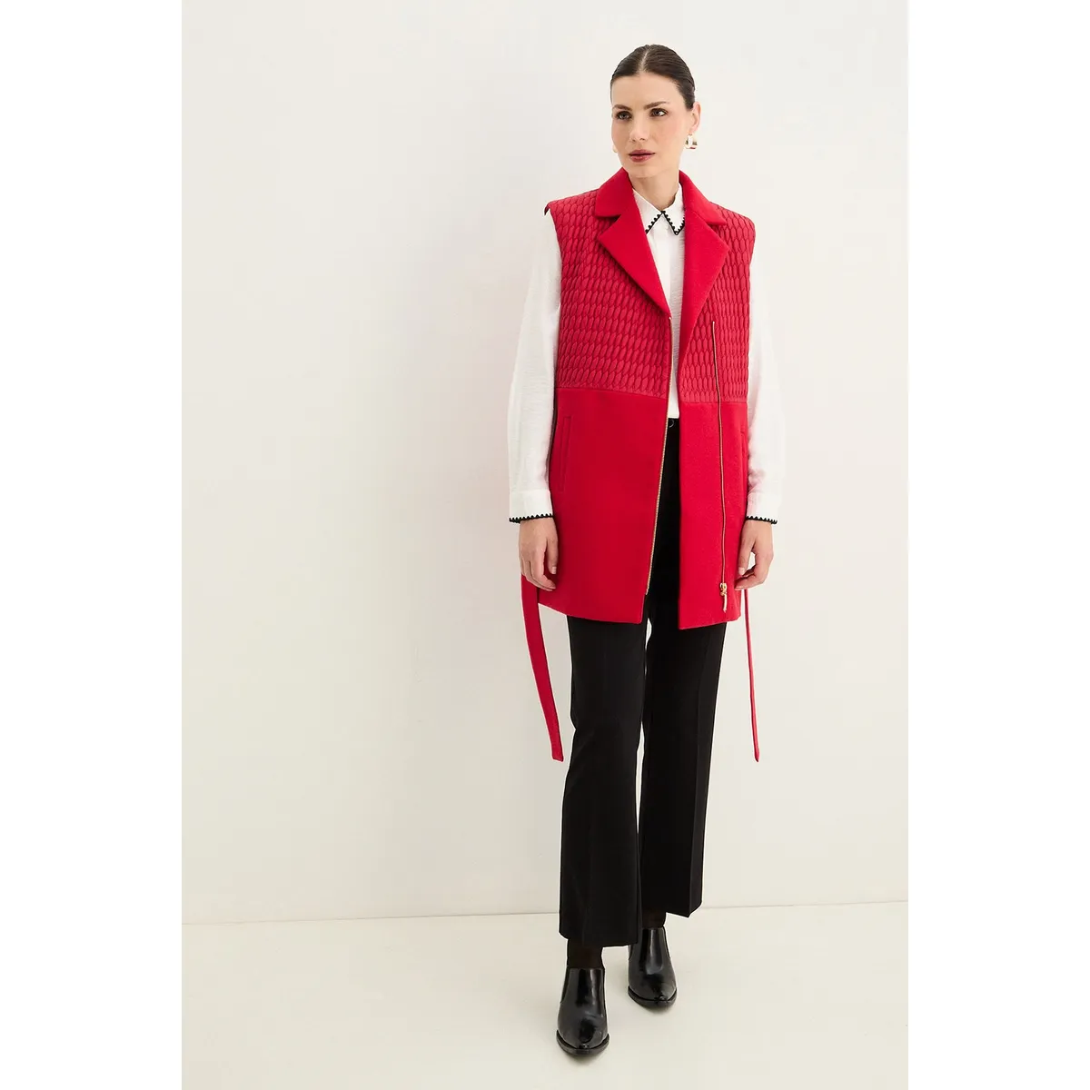 MA GRIFFE - Blazer Rojo Mujer Magriffe