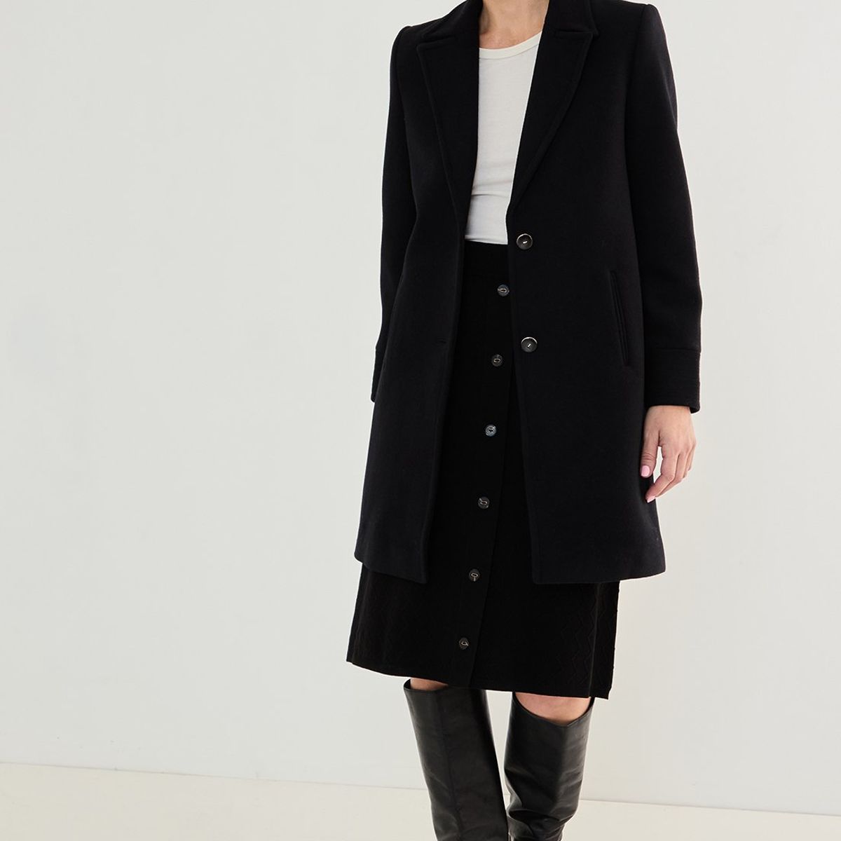 MA GRIFFE - Chaqueton Negro Mujer Magriffe