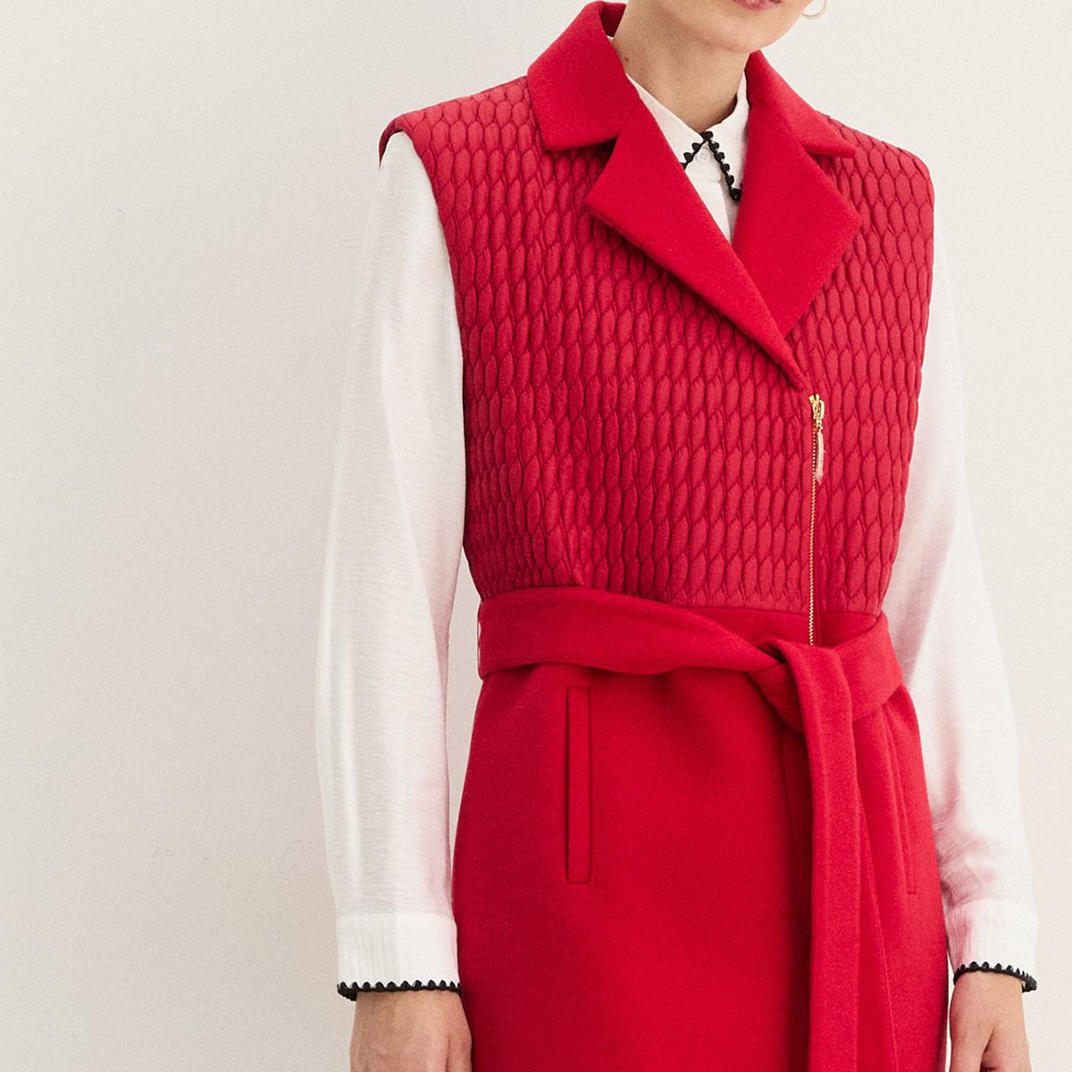 MA GRIFFE - Blazer Rojo Mujer Magriffe