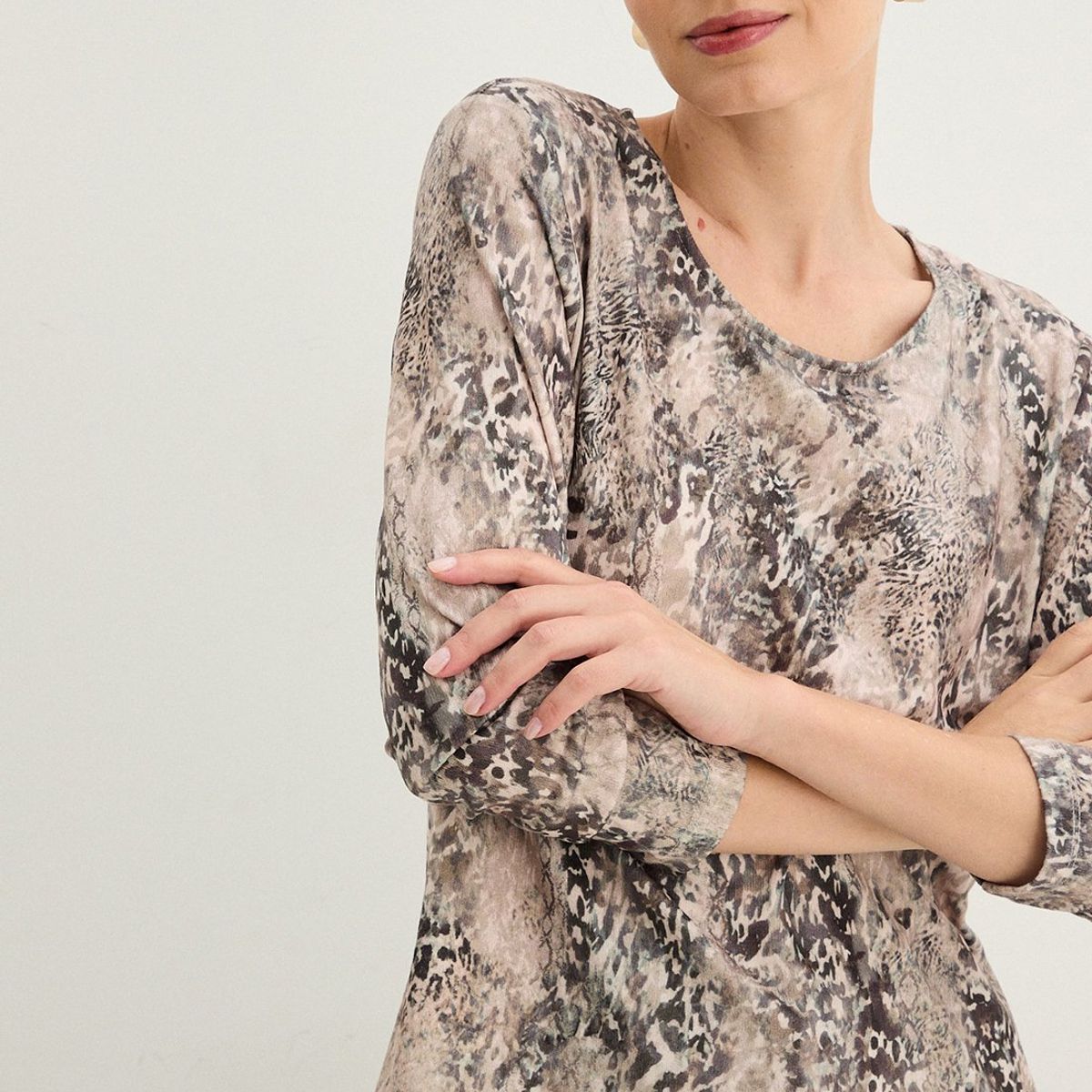 MA GRIFFE - Polera Manga Larga Crudo Mujer Magriffe