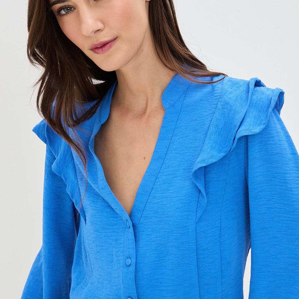 IO - Blusa Manga Larga Azulino Mujer Io