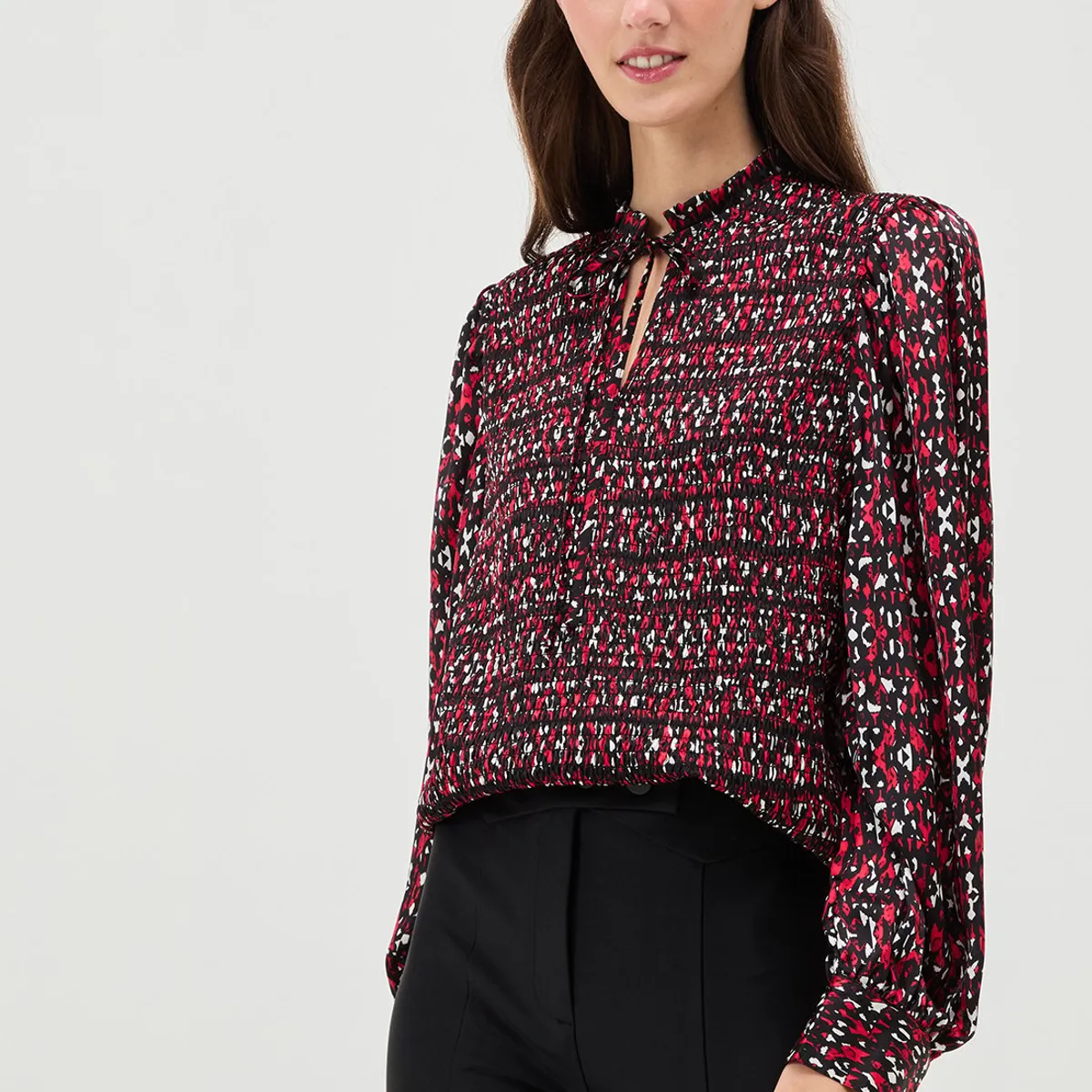 IO - Blusa Manga Larga Rojo Mujer Io