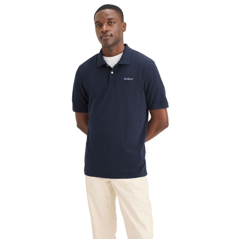 DOCKERS - Polera Hombre Polo Slim Fit Azul Dockers