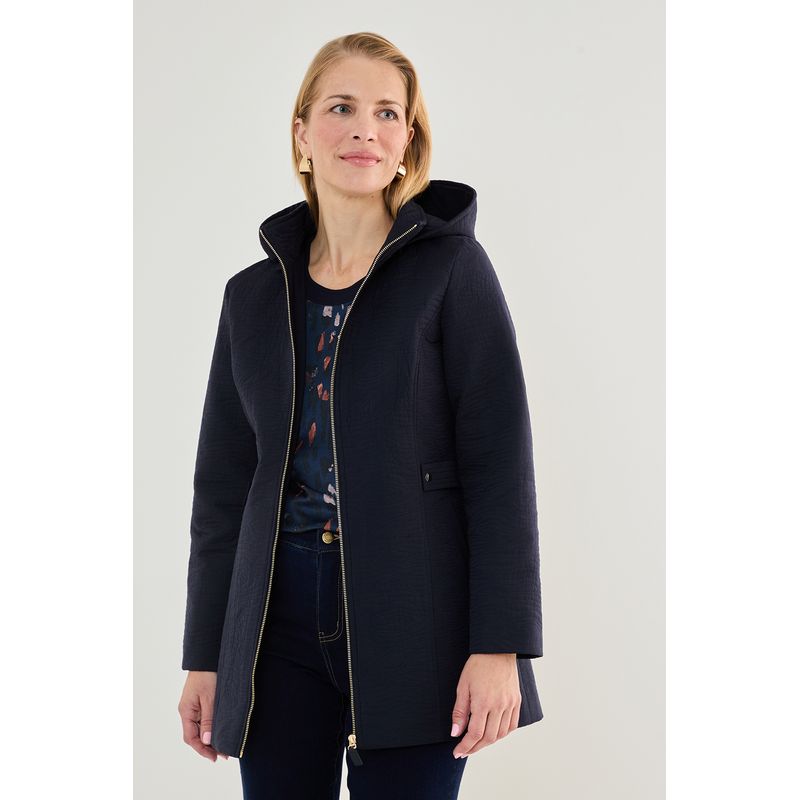 MA GRIFFE - Parka Azul Marino Mujer Magriffe