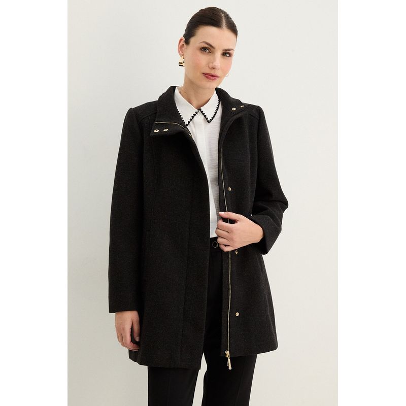 MA GRIFFE - Chaqueton Negro Mujer Magriffe