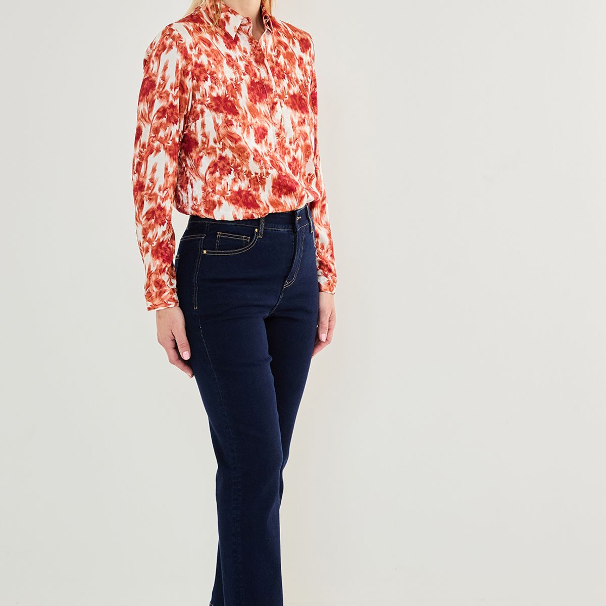 MA GRIFFE - Jeans Azul Marino Mujer Magriffe