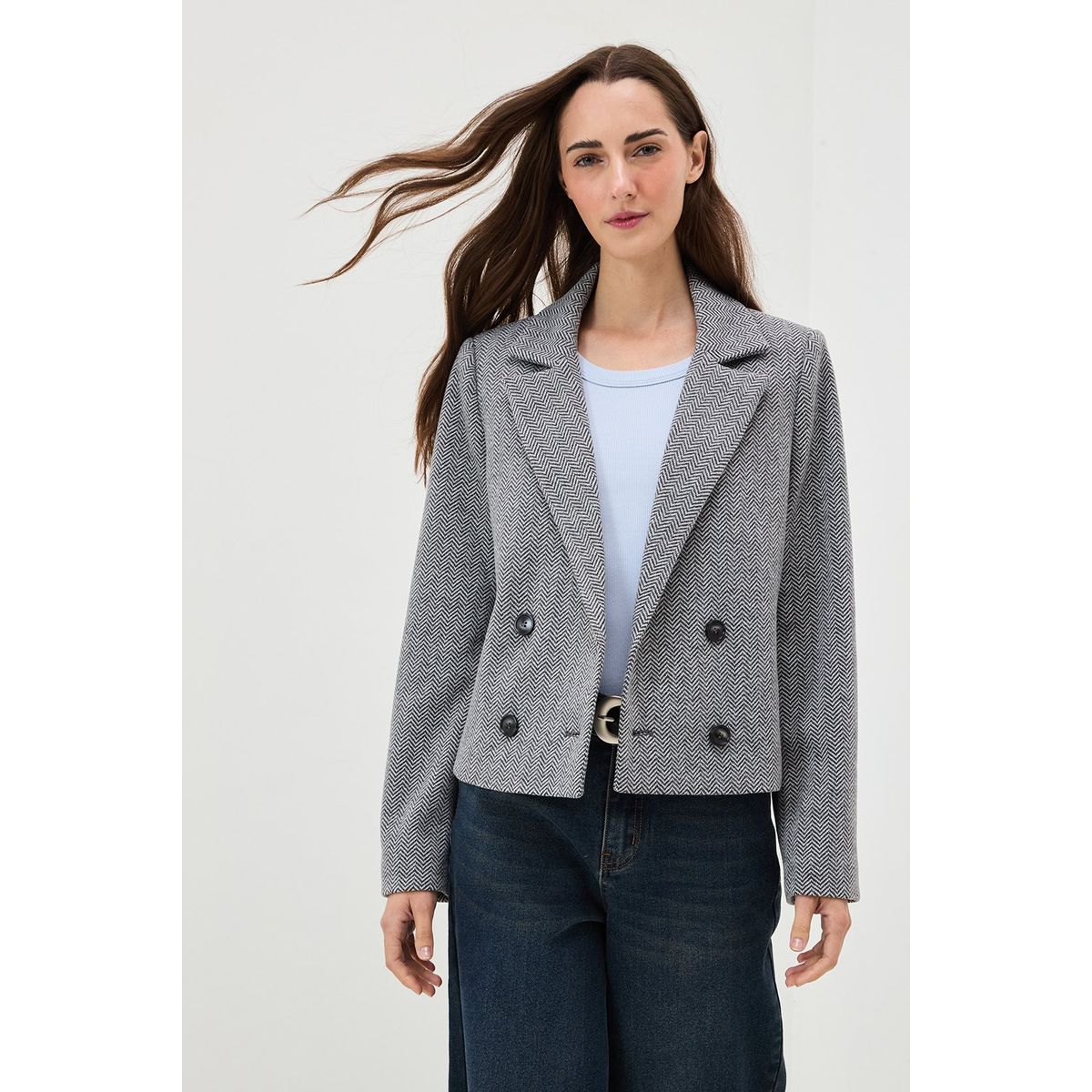 IO - Chaqueta Gris Marengo Mujer Io