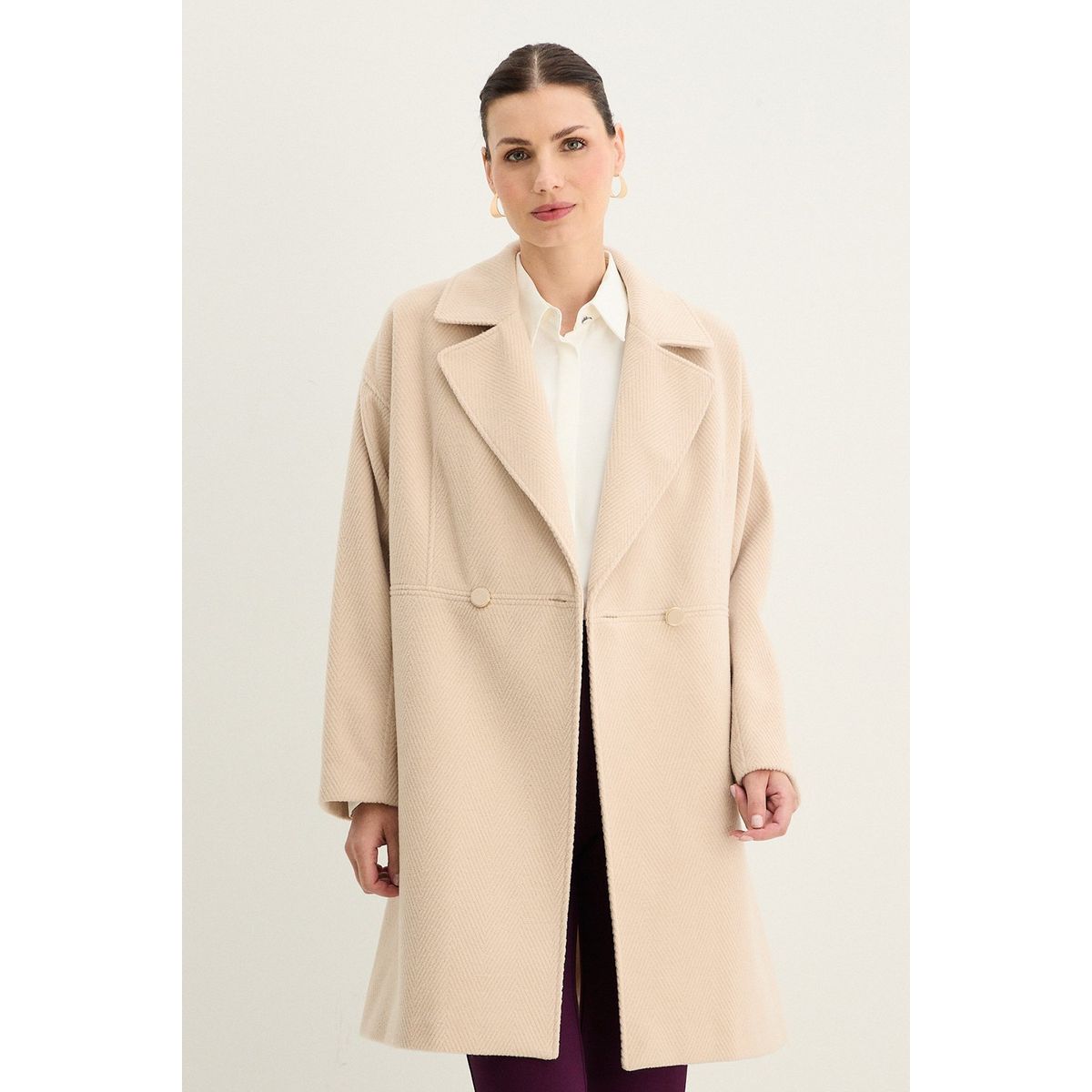 MA GRIFFE - Chaqueton Beige Mujer Magriffe