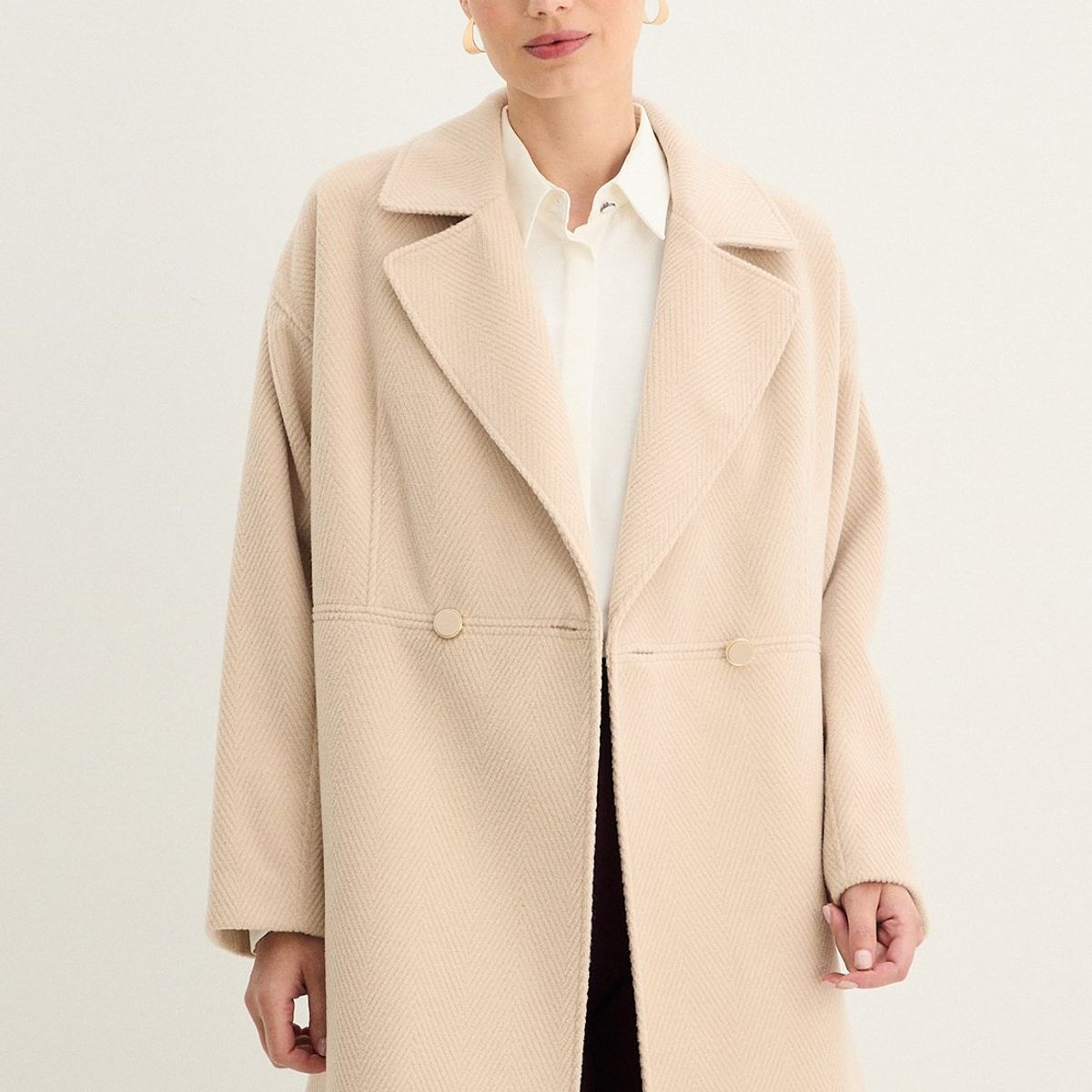 MA GRIFFE - Chaqueton Beige Mujer Magriffe