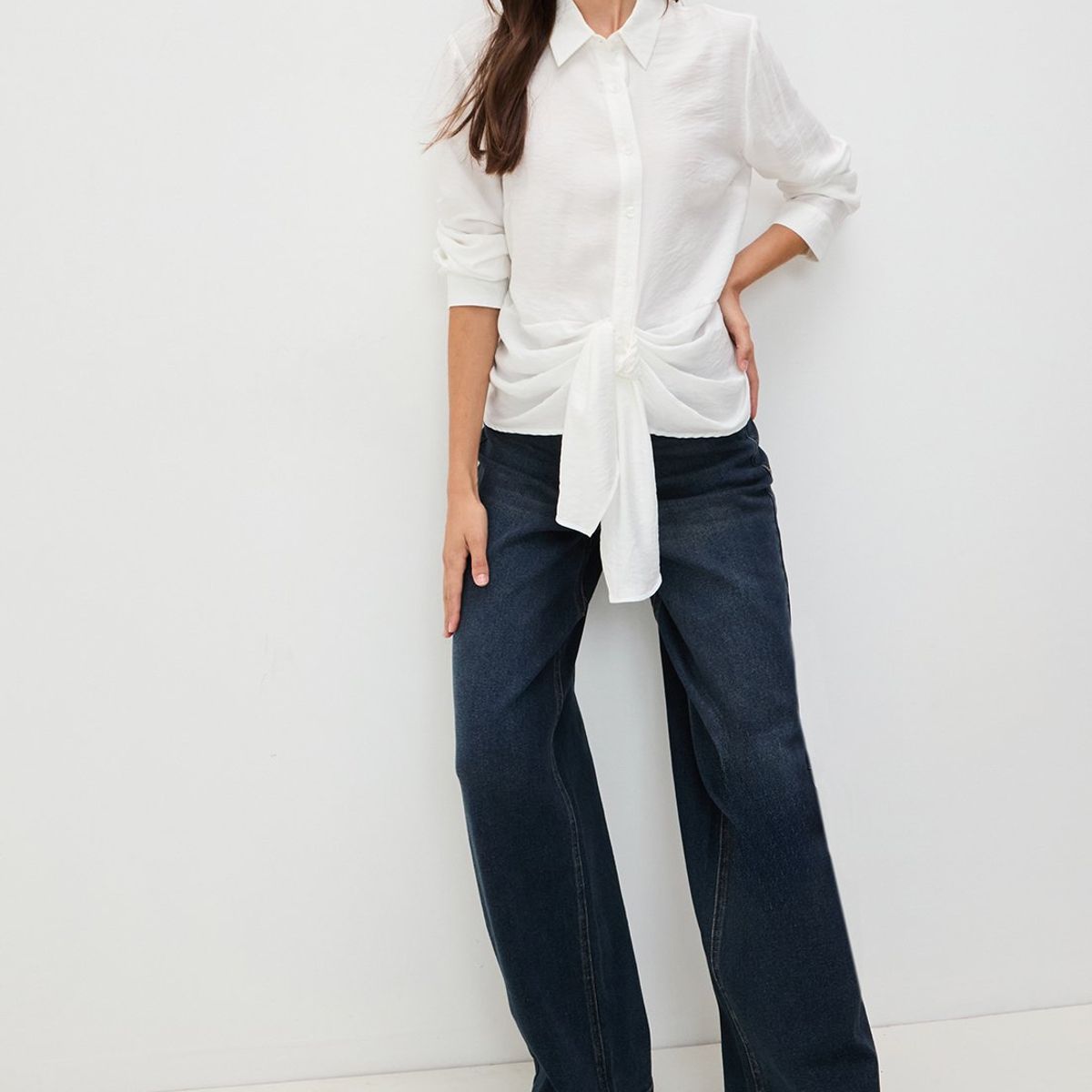 IO - Blusa Manga Larga Crudo Mujer Io