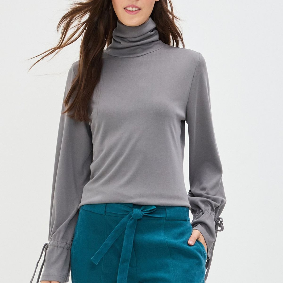 IO - Polera Manga Larga Gris Marengo Mujer Io