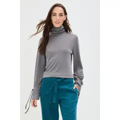IO - Polera Manga Larga Gris Marengo Mujer