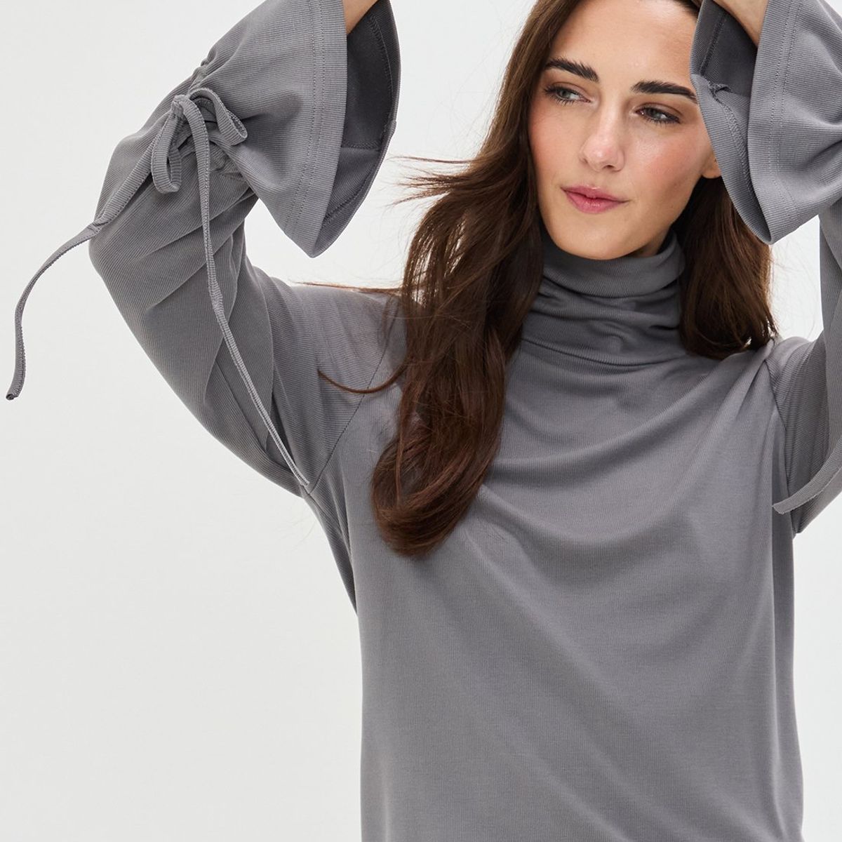 IO - Polera Manga Larga Gris Marengo Mujer Io