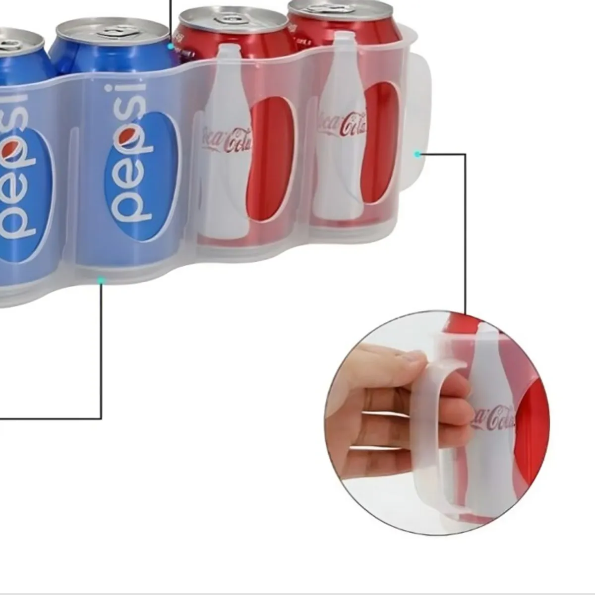 OEM - Soporte Organizador de 4 latas Botellas para nevera