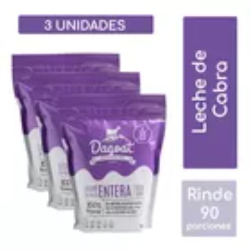 DAGOAT - Pack 3 Leches Entera De Cabra En Polvo Dagoat 900gr