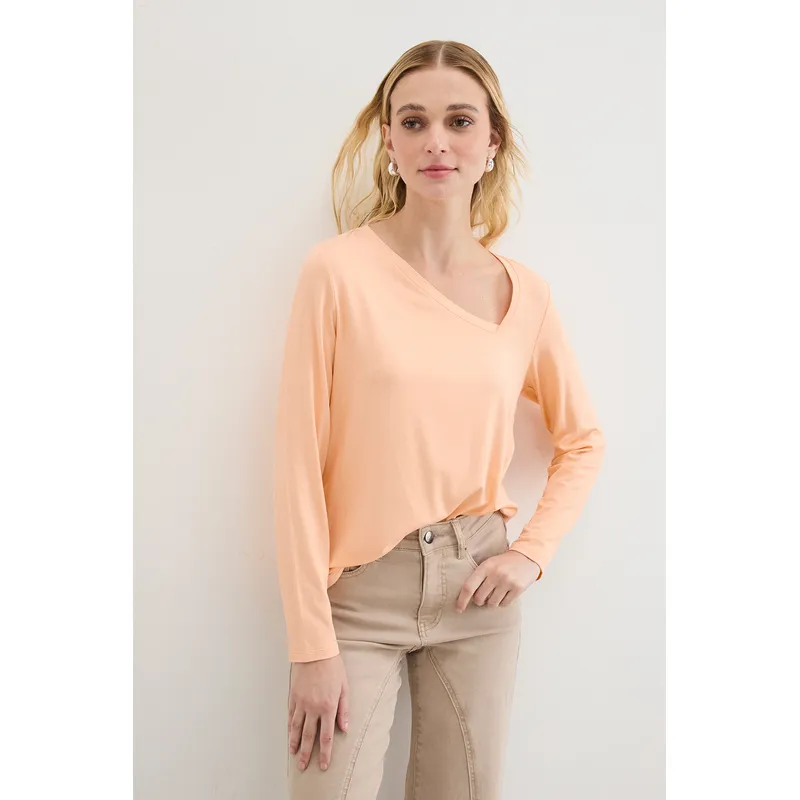 ASH - Polera Manga Larga Damasco Mujer Ash