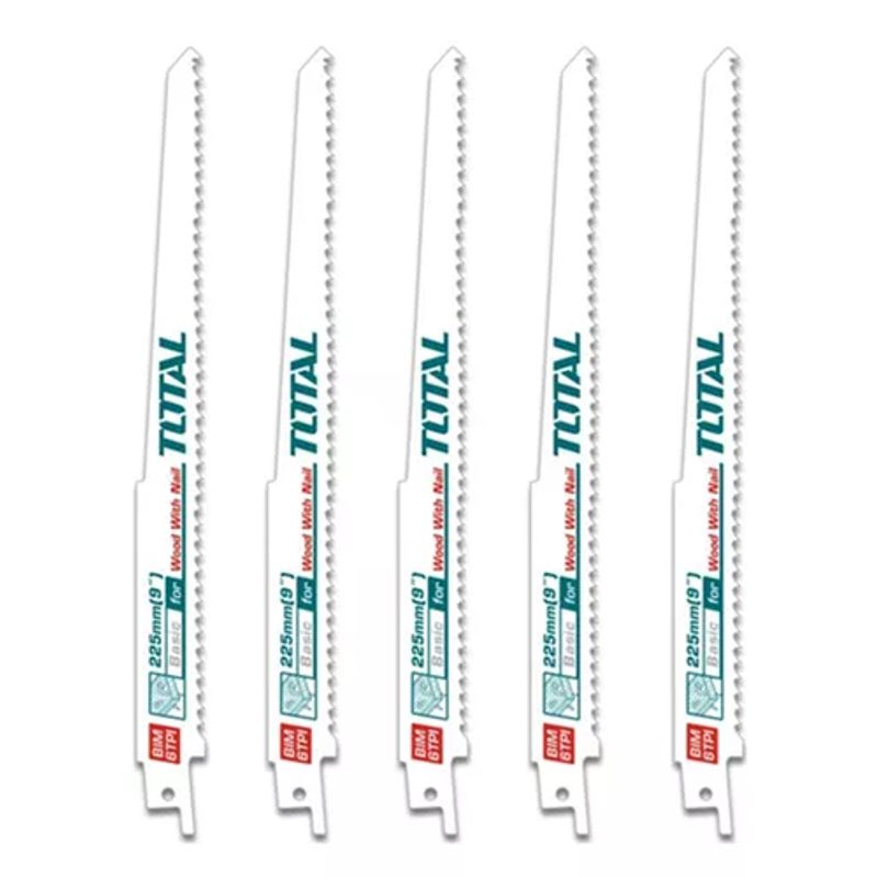 TOTAL TOOLS - Set Repuesto Hoja P Sierra Sable Madera 225mm 5pcs Total Agregar a favoritos