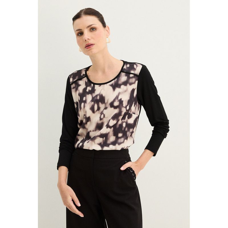 MA GRIFFE - Polera Manga Larga Crudo Mujer Magriffe