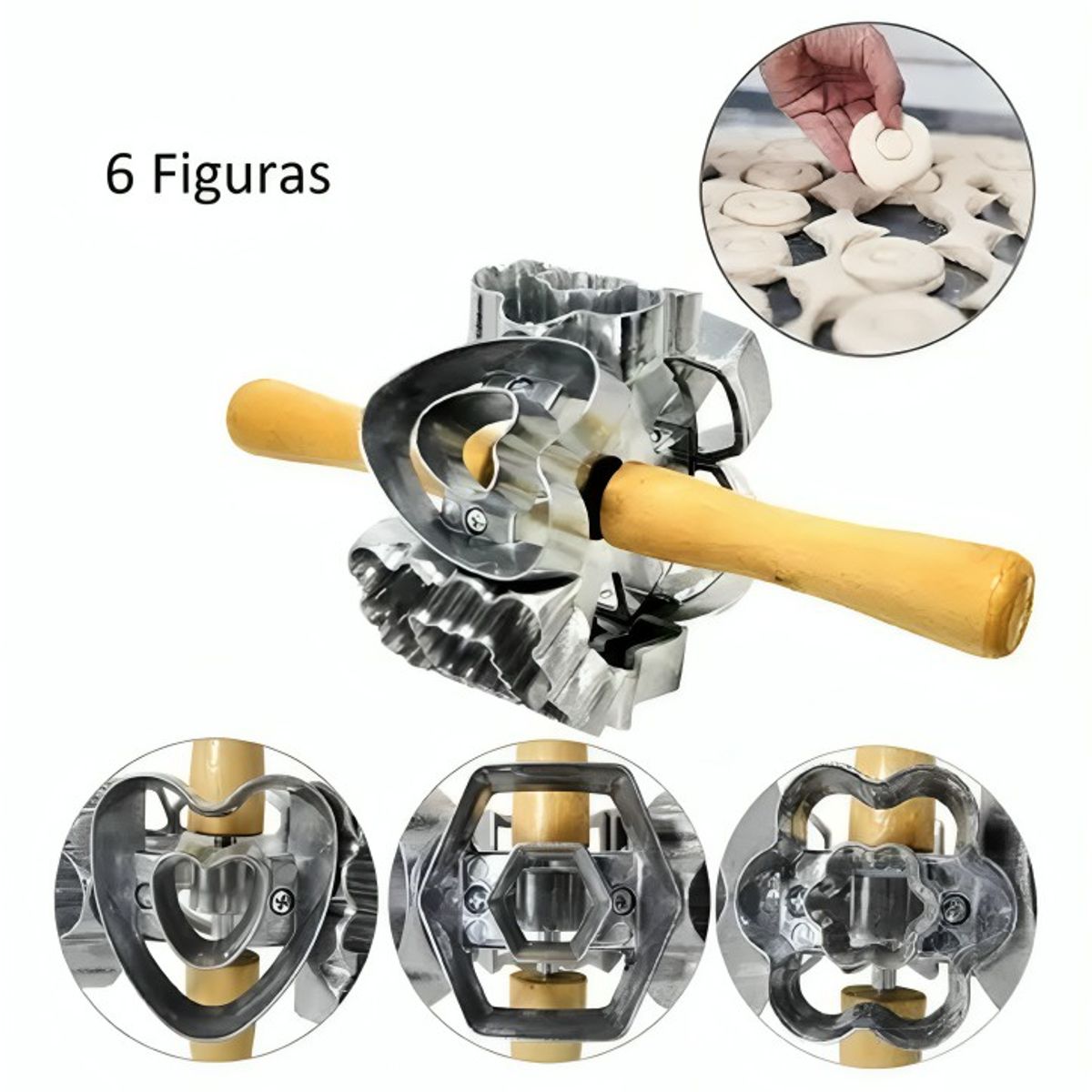 OEM - Molde Cortador Para Donas Giratorio 6 Diseños