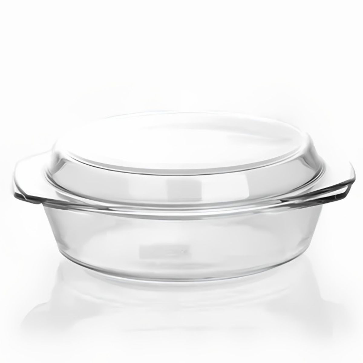 Fuente De Vidrio Redonda Con Tapa 3 Litros, marca OEM - Foto Principal