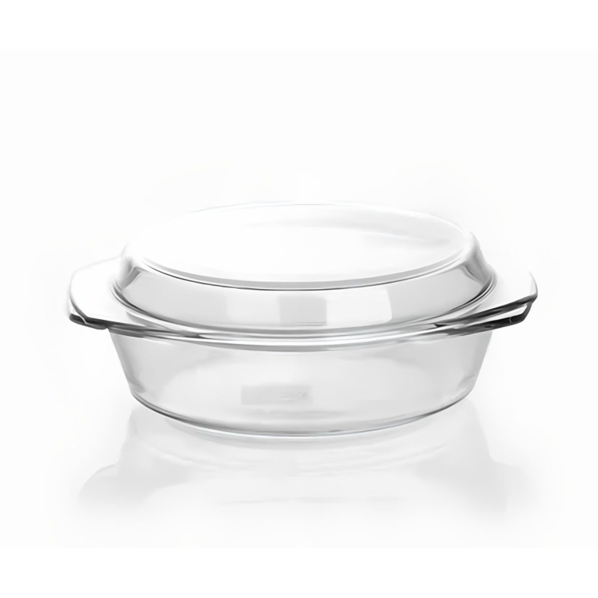 Fuente De Vidrio Redonda Con Tapa 3 Litros, marca OEM - Foto Principal
