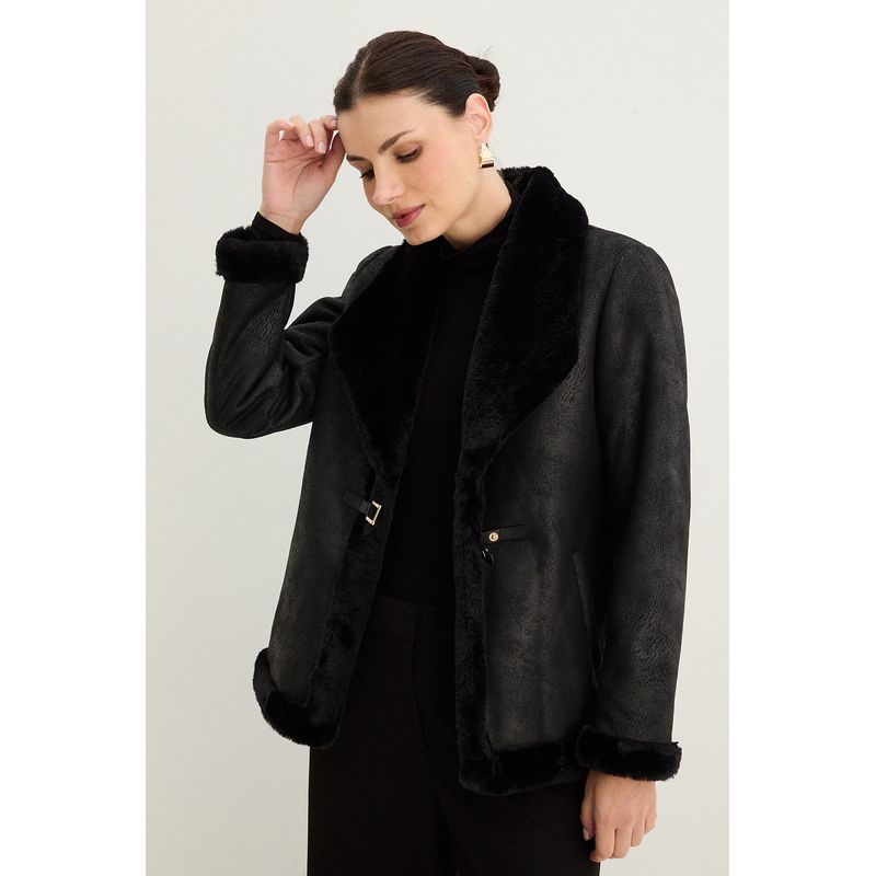 MA GRIFFE - Chaqueta Negro Mujer Magriffe