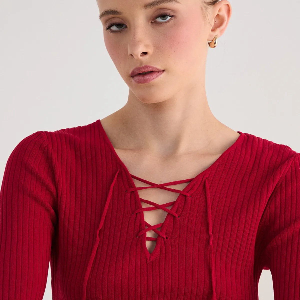ASH - Polera Manga Corta Rojo Mujer Ash