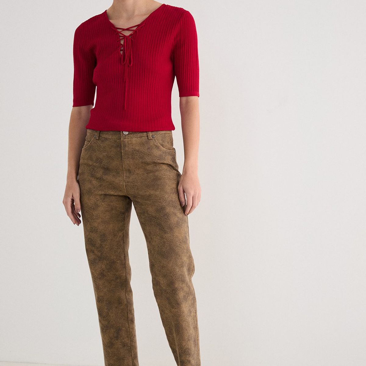 ASH - Polera Manga Corta Rojo Mujer Ash