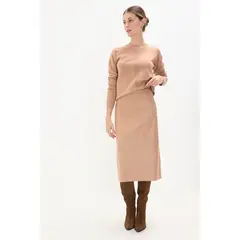 MA GRIFFE - Falda Larga Café Mujer Magriffe