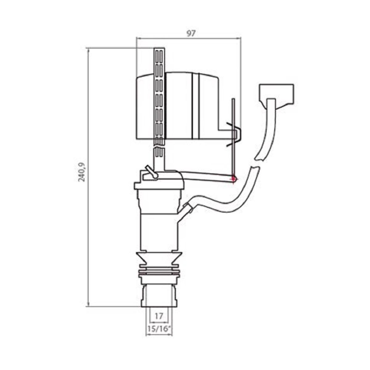 FAS - VALVULA DE DESCARGA ESTANQUE 1516 PULG FAS KB-A04.