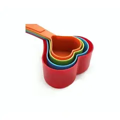 OEM - SET DE 4 TAZAS MEDIDORAS EN FORMA DE CORAZON