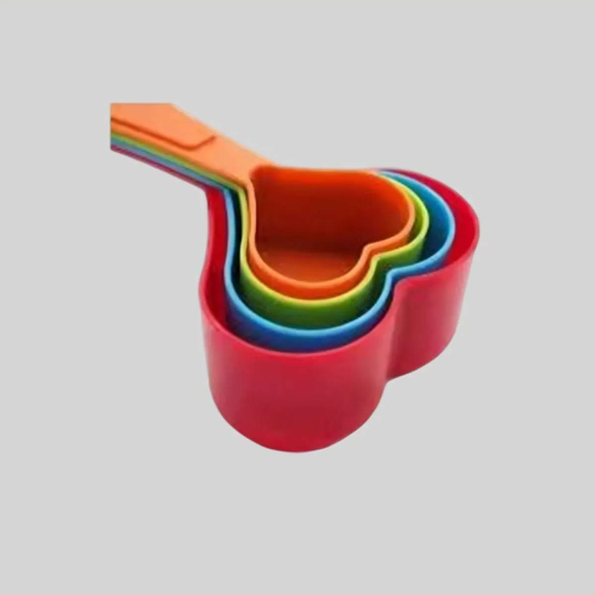 OEM - SET DE 4 TAZAS MEDIDORAS EN FORMA DE CORAZON