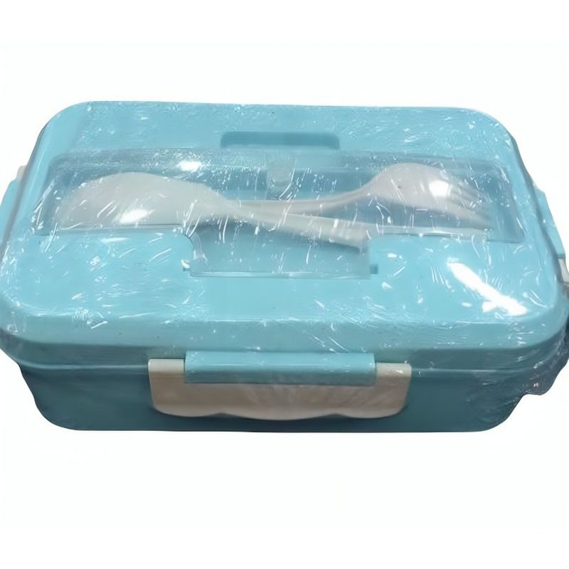 OEM - Viandas Loncheras Con Divisiones Con Cubiertos Y Antiderrame Celeste