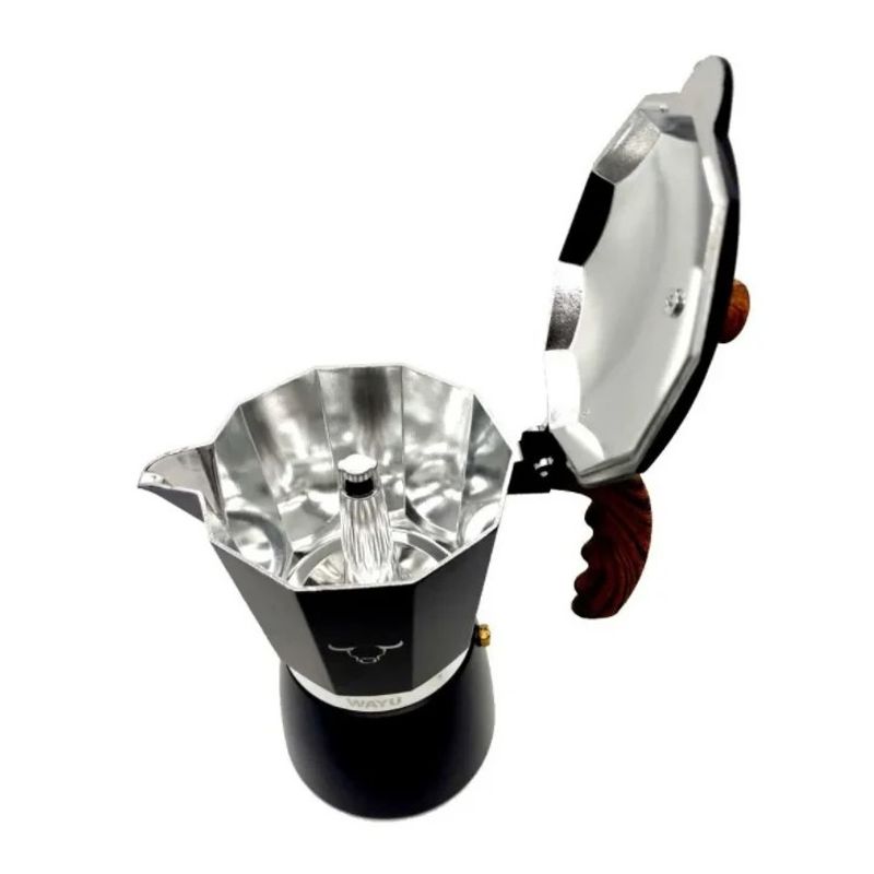 WAYU - Cafetera italiana Wayu negra