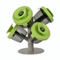 OEM - ESPIECERO CONDIMENTERO SPICE RACK DE 6 PIEZAS POP-UP