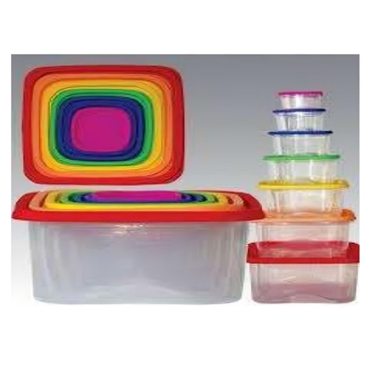 OEM - SET DE CONTENEDORES PLASTICOS RECTANGULAR