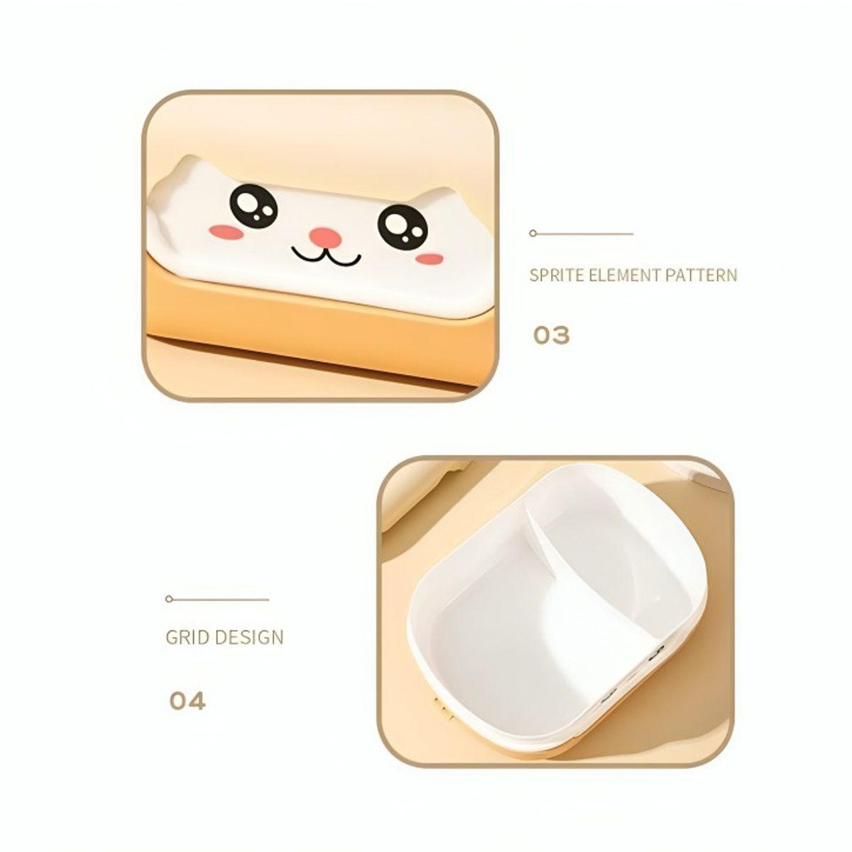 OEM - Lonchera Hermetica Infantil Para Niños AMARILLO