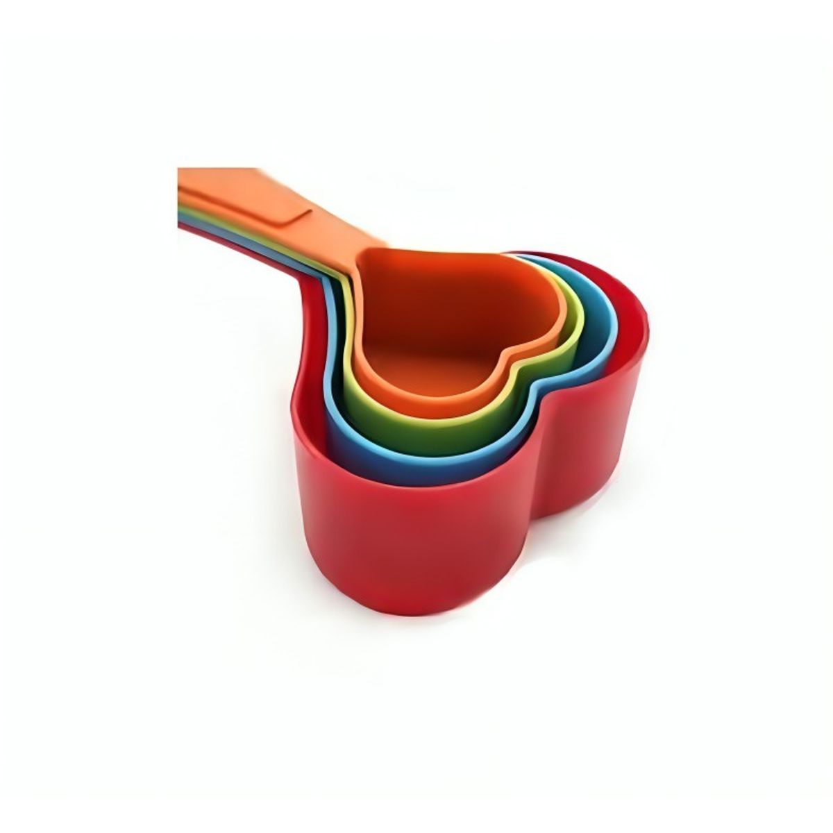 OEM - SET DE 4 TAZAS MEDIDORAS EN FORMA DE CORAZON