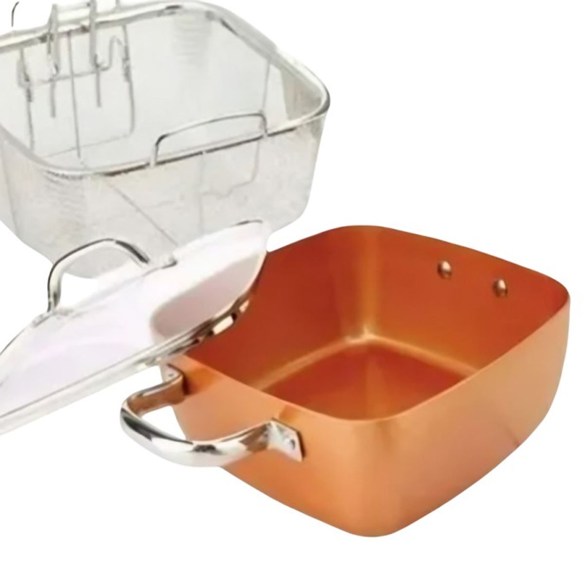 OEM - Set Olla De Acero Inoxidable Cacerola Cobre Antiadherente