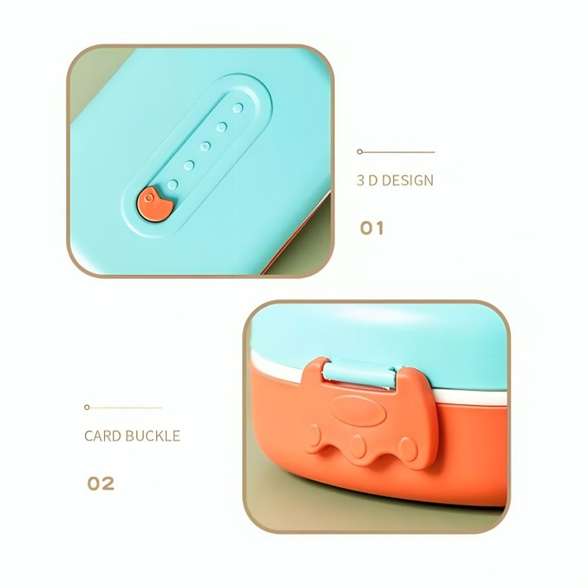 OEM - Lonchera Hermetica Infantil Para Niños TURQUESA