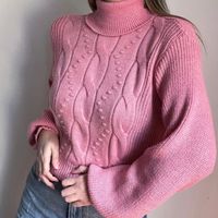 Sweater trenzado elasticado