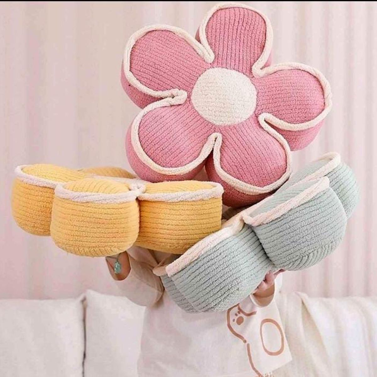 GENERICO - COJINES DE FLOR DISEÑOS DE MODA SUPER GRUESOS CALIDOS Y SUAVES 50x50cm