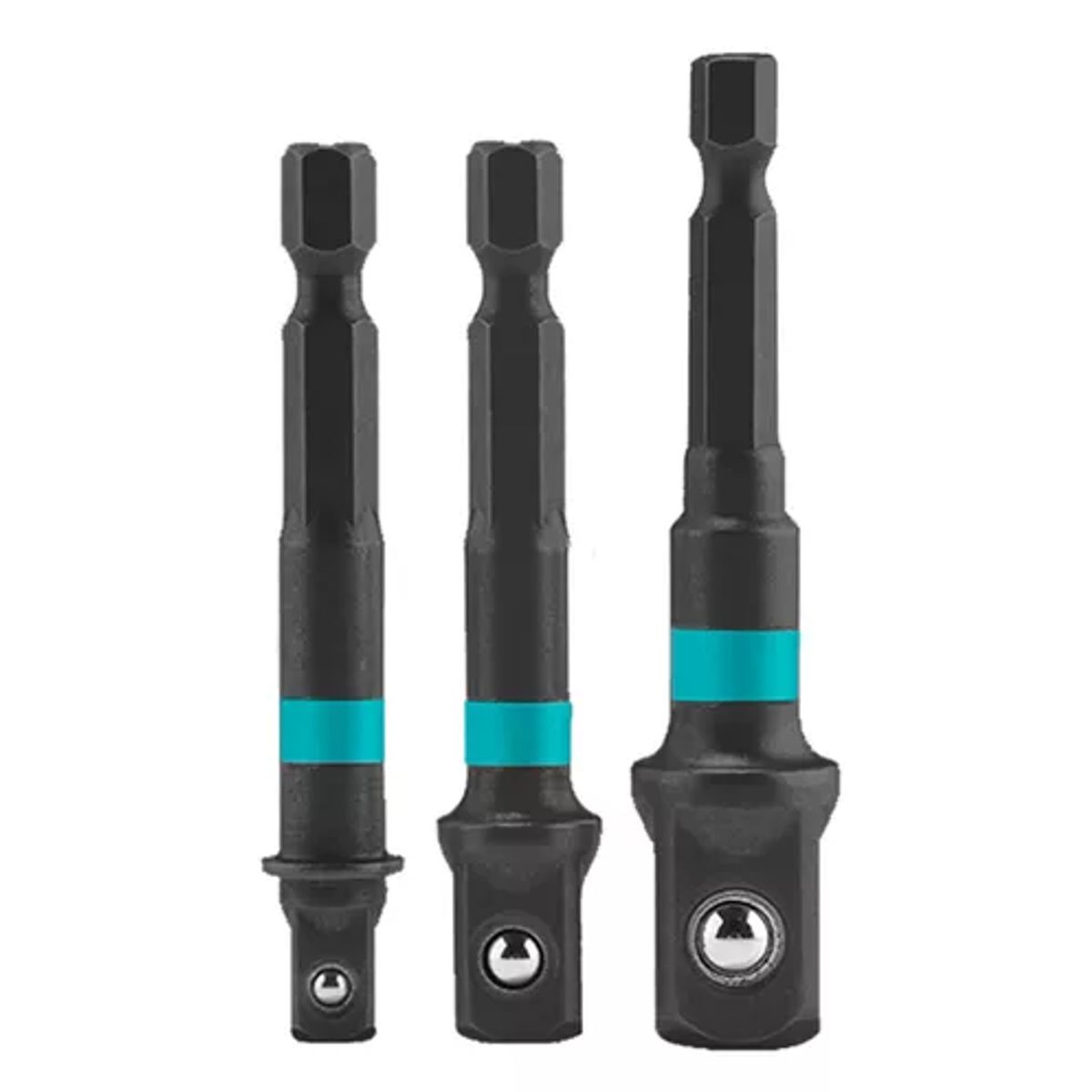 TOTAL TOOLS - 3 Adaptadores Dados Impacto Cuadrante 1/2 3/8 1/4 Total